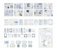 LEBKFT 100 Sheets Vintage Scrapbook Paper Kit, Retro Journaling Supplies Kit with Washi Paper Sticker for DIY Card Crafting Supplies Scrapbooking Stickers Collage Art Papers Mixed Media (Type B)