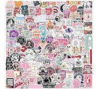 LEBKFT 150 PCS Romance Book Stickers for Kindle, Glitter Vinyl Decals Bookish Stickers with Fantasy Dark Romance Designs Holographic Bookish Sticker for Scrapbook Journal Travel Sticker Collection