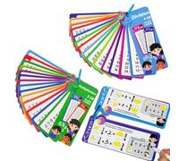 LEBKFT 2 Set Times Tables Multiplication and Division Flash Cards 0-12, Math Games for Kids Reusable Educational Math Flashcards for 1st to 3rd Grade (Green Blue, One Size)