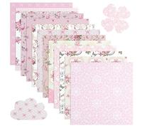 LEBKFT 24 Sheets Scrapbook Paper, 15×15cm Patterned Papers & Decoupage Papers Sheets Cardstock Pads for Scrapbooking DIY Craft Paper Projects Handmade Card Supplies & Gift Wrapping (Pink Floral)