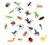 LEBKFT 24PCS Minibeasts Realistic Insects and Bugs for Kids, Plastic Animal Figurines Educational Playset Lifelike Bug Models for Small World Play Party Favors and Nature Learning (Type B)