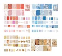 LEBKFT 300 Sheets Vintage Scrapbook Paper Kit, 3 Pack of Vintage Crafts Junk Journal Supplies Scrapbook Paper for DIY Scrapbooking Card Making and Decorative Crafts Mixed Media Collage Card (Type A)