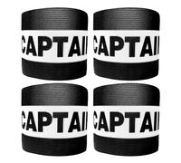 LEBKFT 4 Pcs Captain's Armbands for Football Game, Elastic Leader Sports Arm Bands for Soccer Basketball Suitable for Youth and Adults High Elastic Fabric Training and Match Accessory