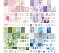 LEBKFT 400 Sheets Vintage Scrapbook Paper Kit, 4 Pack of Vintage Crafts Junk Journal Supplies Scrapbook Paper for DIY Scrapbooking Card Making and Decorative Crafts Mixed Media Collage Card (Type D)