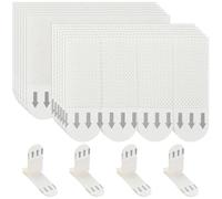 LEBKFT 48-Pack Reusable Picture Hanging Strips , Hanging Strips No Nails Wall Hooks with Adhesive Mounting Tape for Frames Mirrors & Decorations Damage-Free Command Strips Alternative