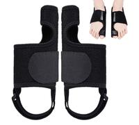 LEBKFT Adjustable Bunion Corrector Big Toe Straightener, Bunion Protector for Bent Toes Black Toe Straighteners Hallux Valgus Splint with Non-Slip Straps Toe Separators for Bunion Relief