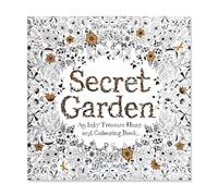 LEBKFT Adult Colouring Books, 48 Page Flowers Trees House and Animals Mindfulness Colouring Book for Stress Relief with Thick Paper Double-Sided Pages for Women and Men (Secret Garden)