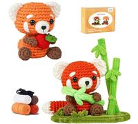 LEBKFT Complete Crochet Kits for Beginners, Make 2 Adorable Raccoons! All-in-One Beginner Crochet Kit & Crochet Animal Kit with Tools Yarn Video Tutorial DIY Craft Kit and Gift for Craft Lovers