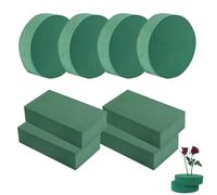LEBKFT Floral Foam Blocks, Green Wet Dry Florist Foam Reusable Flower Oasis Ideal for Wedding DIY Flower Home Decoration Flower Foam Brick Sponge for Vases Florist Supplies (14 * 8 * 4cm+8 * 4cm)