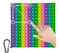 LEBKFT Multiplication Pop Fidget Maths Chart, Large Square Push Poppet Bubble Sensory Toy Educational Math Learning Tool for School Stress Relief Toy Maths Learning Square (Macaron Vertical Bar)