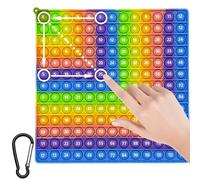 LEBKFT Multiplication Pop Fidget Maths Chart, Large Square Push Poppet Bubble Sensory Toy Educational Math Learning Tool for School Stress Relief Toy Maths Learning Square (Green Dot)