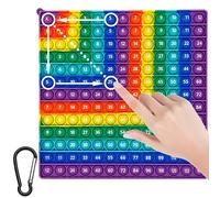 LEBKFT Multiplication Pop Fidget Maths Chart, Large Square Push Poppet Bubble Sensory Toy Educational Math Learning Tool for School Stress Relief Toy Maths Learning Square (Purple Dot)