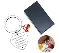 LEBKFT Passed Driving Test Gifts, Drive Safe Keyring New Driver Gifts with Drive Safe Message 17th Birthday for Girls Boys New Driver Present for Congratulations On Passing Your Driving Test (Type A)