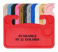 lebogner Steering Wheel Tray, Car Food Trays For Eating, Laptop, Tablet, iPad Or Notebook, Hook On Auto Steering Wheel Desk Table, Fits Most Vehicles Steering Wheels, Travel Car Accessories, Red