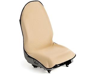 lebogner Waterproof Sweating Car Seat Cover for Post Gym Workout, Running, Swimming, Beach and Hiking, Universal Fit Anti-Slip Bucket Seat Protector for Cars, SUVs and Trucks, Machine Washable, Beige
