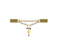 Lebole Maison Potiche Velvet Necklace Brown