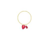 Lebole Maison The Shape Ruby Heart Bangle Bracelet