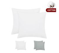 LeBonsoir White Duvet Cover Set，200x200cm/50x75cmx2 Soft Double Brushed Bedding Set， with Zip， 3 Pieces， Includes 1 Duvet Cover & 2 Pillowcases，NO Comforter