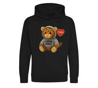 Lebron James Leopard Logo Kids Hoodie - Black / 5-6 years