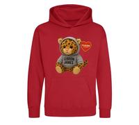Lebron James Leopard Logo Kids Hoodie - Red / 4-5 years