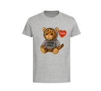 Lebron James Leopard Logo Kids T-Shirt - Gray / 3-4 years