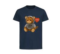 Lebron James Leopard Logo Kids T-Shirt - Navy / 5-6 years