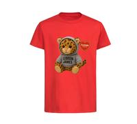 Lebron James Leopard Logo Kids T-Shirt - Red / 9-11 years
