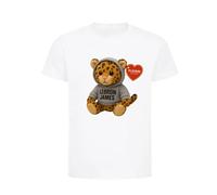 Lebron James Leopard Logo Kids T-Shirt - White / 4-5 years