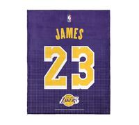 Lebron James Los Angeles Lakers NBA Officially Licensed 46" x 60" Player Jersey Throw Blanket - Ultra Soft Fleece Blanket for Game Day, Couch, Bed & Travel