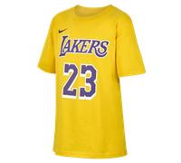 LeBron James Los Angeles Lakers Older Kids' (Boys') Nike NBA T-Shirt - Yellow - Cotton L