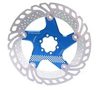 LeBycle Bicycle Brake Cooling Disc Floating Ice Rotor for Bike 203mm Cool Down Rotor (blue)