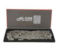 LeBycle Bicycle Chain 9 Speed 116 Links Carbon Steel 3 Layers Silver Plated Anti Rust Mountain Road Bike