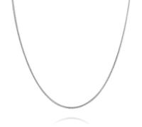 LeCalla 925 Sterling Silver 1 MM Thin Magic 8 Sided Italian Snake Chain Necklace for Teen and Women 16 Inches
