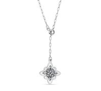 LeCalla 925 Sterling Silver Celtic Knot Necklace for Women | Antique Trinity Love Knot Circle Pendant Necklace Jewelry Gifts for Women Mom Wife Her Birthday Christmas 20 Inches
