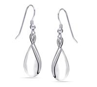 LeCalla 925 Sterling Silver Dangle Drop Earrings | Infinity Curve Earrings for Women 40 MM