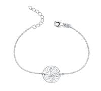 LeCalla 925 Sterling Silver Hammered Disc Bracelet for Women | Handmade Hammered Adjustable Link-Bracelet Bracelets | Women's Adjustable Bracelets Gift for Her, Birthday, Anniversary 7.5 Inches