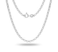 LeCalla 925 Sterling Silver Italian Jewelry Trendy Gift 1.5 MM, 2 MM, 3 MM Rolo Link Chain Necklace for Teen Women and Men with Spring Ring Clasp (16, 18, 20, 24 Inches)