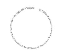 LeCalla 925 Sterling Silver Long Link Cable Chain Anklets for Women Teen, Basic Chain Link Anklets Beach Anklets, Summer Jewelry, 9 Inch Anklet