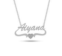 LeCalla 925 Sterling Silver Personalised Signature Chain Name Pendant - Custom Handwriting, Initials, Year Number Pendant for Women & Teens, Personalised pendant gift for Women