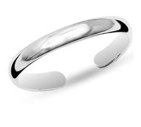 LeCalla 925 Sterling Silver Plain Dome Band Ring Hypoallergenic Stylish Toe Rings for Women Adjustable Minimalistic Foot Ring Jewelry for Women 4 MM
