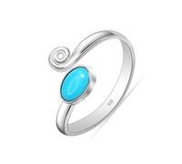LeCalla 925 Sterling Silver Toe Rings for Women | Minimalist Open Adjustable Handmade Gemstone Toe-Ring | Women's Cuff Toe Ring Summer Beach Foot Jewelry