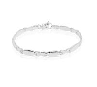 LeCalla Italian 925 Men's Bracelets Sterling Silver | Handmade Classic Design Wheat Link Chain Bracelets for Men 8.5 Inches, Made in Italy