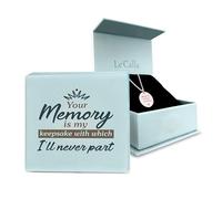 LeCalla Personalized Customized Actual Fingerprint Engraved Memorial Necklace for Women Teen