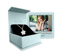 LeCalla Personalized Name and Message Necklace with Customized Photo Gift Box | Eternal Bond Star Charm Necklace for Women | Customized Jewelry Gift for Girlfriends, Besties, Fiances and Velentine