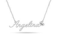 LeCalla Personalized Name Necklace with Year Engraved Custom Any Name Heart Necklace Gifts for Women