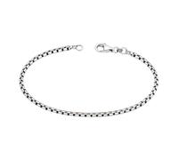 LeCalla Solid 925 Sterling Silver Mens Box Chain Bracelets | Latest Antique 3.5MM Italian Rolo Link Round Box Chain Bracelets for Men | Men's Silver Jewelry Bracelets 8.5 Inches