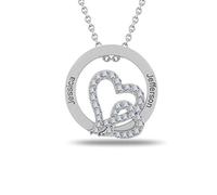 LeCalla Valentines Day Gifts Personalized Engraved Customized Couple Heart Promise Message Necklace for Women Teen