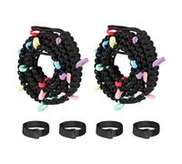 LECART 2 PCS Paracord Duck Holder Fit for Jeep Wrangler YJ TJ JK JL & Gladiator JT, Duck Display Rope with Elastic Bands, Fits Roll Bar, Holds up to 36 Ducks, Easy Install Car Interior Accessory