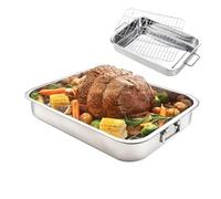 Leccarda Stainless Steel Kitchen Utensils | Meat with Grill - for Chefs, Thanksgiving, Kitchen Lovers, Ham, and Parties