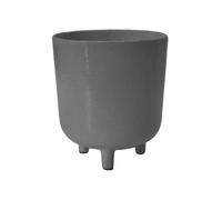 Lecce Grey Speckled Planter H24Cm D20Cm Ivyline Grey One Size